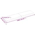 Miniatyrbillede 10 af 10: bordplade 160x40x(2-6) cm naturlig kant behandlet træ lysebrun