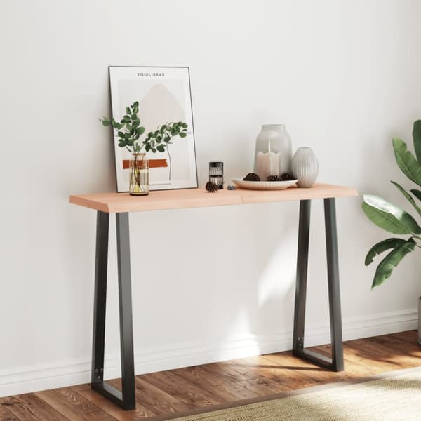Bordsskiva 120x40x(2-4) cm obehandlad massiv ek levande kant