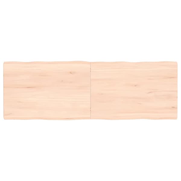 Bordsskiva 120x40x(2-4) cm obehandlad massiv ek levande kant