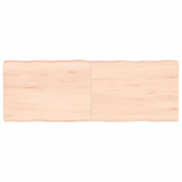 Bordsskiva 140x50x(2-6) cm obehandlad massiv ek levande kant