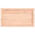 Miniatyrbillede 5 af 10: bordplade 80x40x(2-4)cm naturlig kant ubehandlet massivt træ