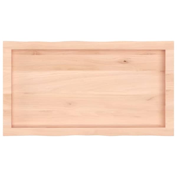 bordplade 80x40x(2-4)cm naturlig kant ubehandlet massivt træ