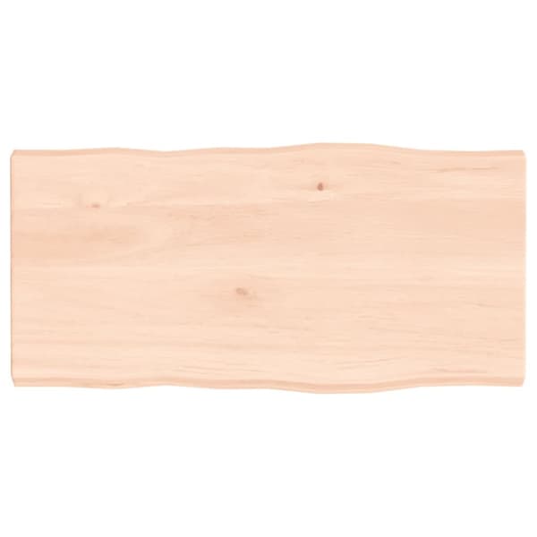 bordplade 80x40x(2-4)cm naturlig kant ubehandlet massivt træ