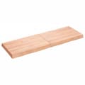 Miniatyrbillede 4 af 10: bordplade 120x40x(2-6) cm naturlig kant behandlet træ lysebrun