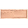 Miniatyrbillede 5 af 10: bordplade 120x40x(2-6) cm naturlig kant behandlet træ lysebrun