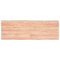 Miniatyrbillede 2 af 10: bordplade 120x40x(2-6) cm naturlig kant behandlet træ lysebrun