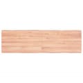 Miniatyrbillede 2 af 10: bordplade 140x40x(2-4) cm naturlig kant behandlet træ lysebrun