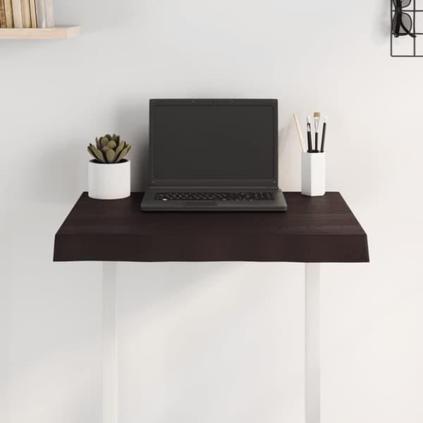 Pöytälevy ruskea 60x50x(2-6)cm käsitelty täystammi elävä reuna