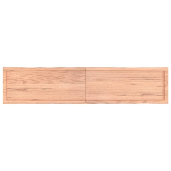 bordplade 180x40x(2-4) cm naturlig kant behandlet træ lysebrun