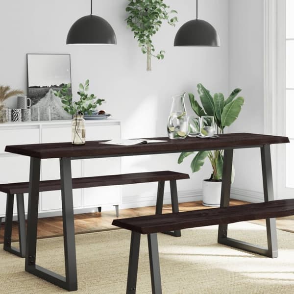 Pöytälevy ruskea 180x40x(2-4)cm käsitelty täystammi elävä reuna