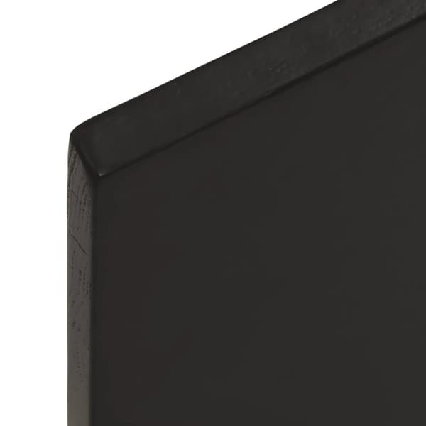Bordsskiva mörkbrun 100x50x2 cm massiv ek levande kant