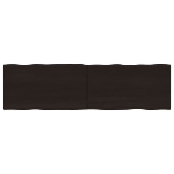 Bordsskiva mörkbrun 180x50x(2-4) cm massivt trä levande kant