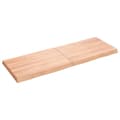 Miniatyrbillede 4 af 10: bordplade 140x50x(2-6) cm naturlig kant behandlet træ lysebrun