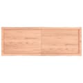 Miniatyrbillede 5 af 10: bordplade 140x50x(2-6) cm naturlig kant behandlet træ lysebrun