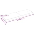 Miniatyrbillede 10 af 10: bordplade 140x50x(2-6) cm naturlig kant behandlet træ lysebrun