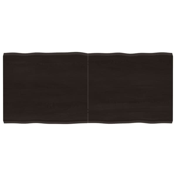 Bordsskiva mörkbrun 140x60x(2-4) cm massivt trä levande kant