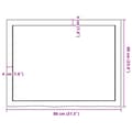 Miniatyrbillede 9 af 9: bordplade 80x60x(2-6) cm behandlet massivt egetræ lysebrun