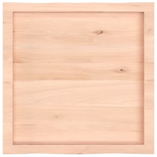 Bordsskiva 60x60x(2-4) cm obehandlad massiv ek levande kant