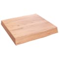 Miniatyrbillede 3 af 9: bordplade 40x40x(2-6) cm naturlig kant behandlet træ lysebrun