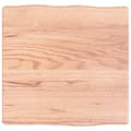 Miniatyrbillede 2 af 9: bordplade 40x40x(2-6) cm naturlig kant behandlet træ lysebrun
