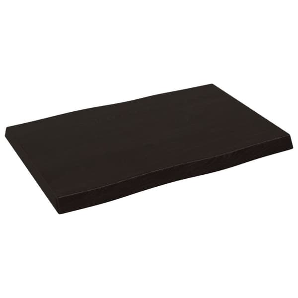 Bordsskiva mörkbrun 60x40x(2-4) cm massivt trä levande kant
