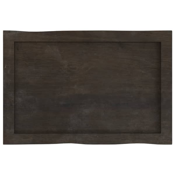 Bordsskiva mörkbrun 60x40x(2-4) cm massivt trä levande kant