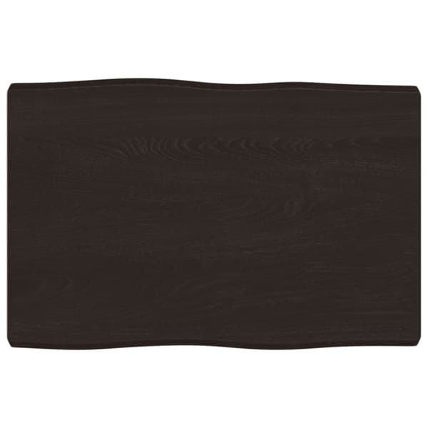 Bordsskiva mörkbrun 60x40x(2-4) cm massivt trä levande kant