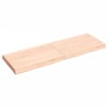 Miniatyrbillede 4 af 10: bordplade 120x40x(2-6)cm naturlig kant ubehandlet massivt træ