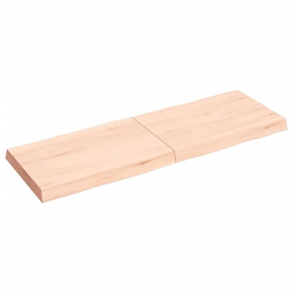 bordplade 120x40x(2-6)cm naturlig kant ubehandlet massivt træ