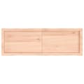 Miniatyrbillede 5 af 10: bordplade 120x40x(2-6)cm naturlig kant ubehandlet massivt træ