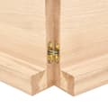 Miniatyrbillede 8 af 10: bordplade 120x40x(2-6)cm naturlig kant ubehandlet massivt træ