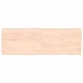 Miniatyrbillede 2 af 10: bordplade 120x40x(2-6)cm naturlig kant ubehandlet massivt træ