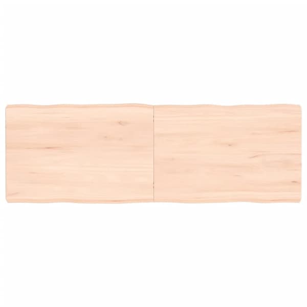 bordplade 120x40x(2-6)cm naturlig kant ubehandlet massivt træ