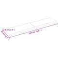 Miniatyrbillede 10 af 10: bordplade 180x40x(2-6)cm naturlig kant ubehandlet massivt træ