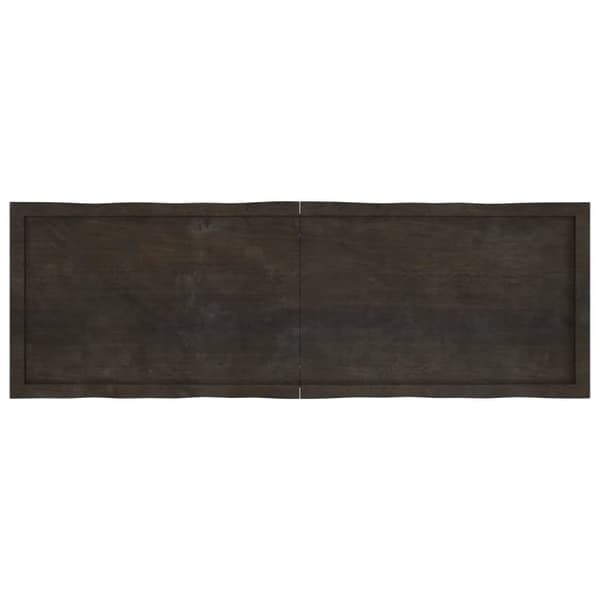Bordsskiva mörkbrun 160x50x(2-4) cm massivt trä levande kant