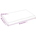 Miniatyrbillede 9 af 10: bordplade 60x40x(2-4)cm naturlig kant ubehandlet massivt træ
