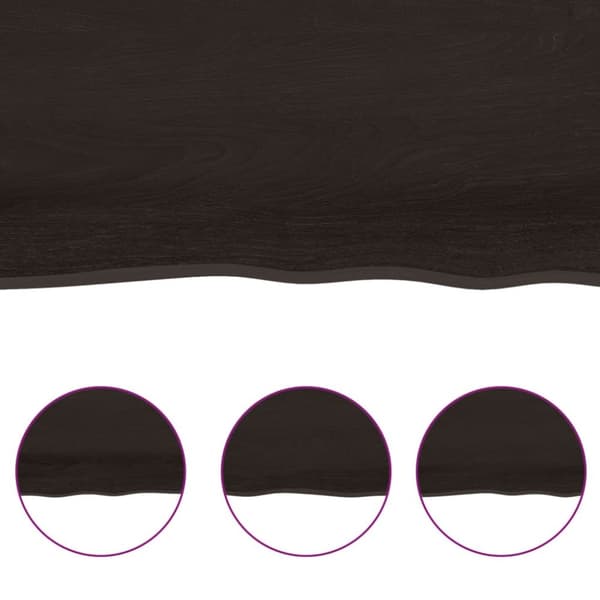 Pöytälevy ruskea 120x40x(2-4)cm käsitelty täystammi elävä reuna