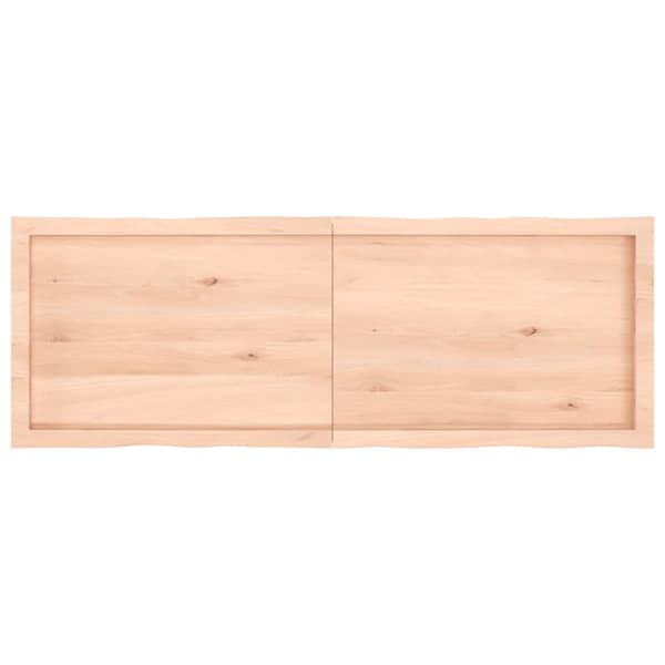 Bordsskiva 140x50x(2-4) cm obehandlad massiv ek levande kant