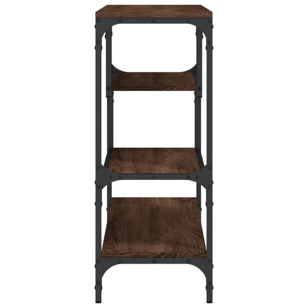 vidaXL konsolbord 100x30x75 cm konstrueret træ brun egetræsfarve