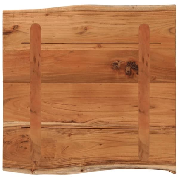 vidaXL Pöytälevy 40x40x2,5 cm suorakaide täysi akasiapuu elävä reuna