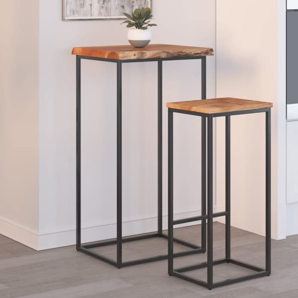 vidaXL Pöytälevy 40x40x2,5 cm suorakaide täysi akasiapuu elävä reuna