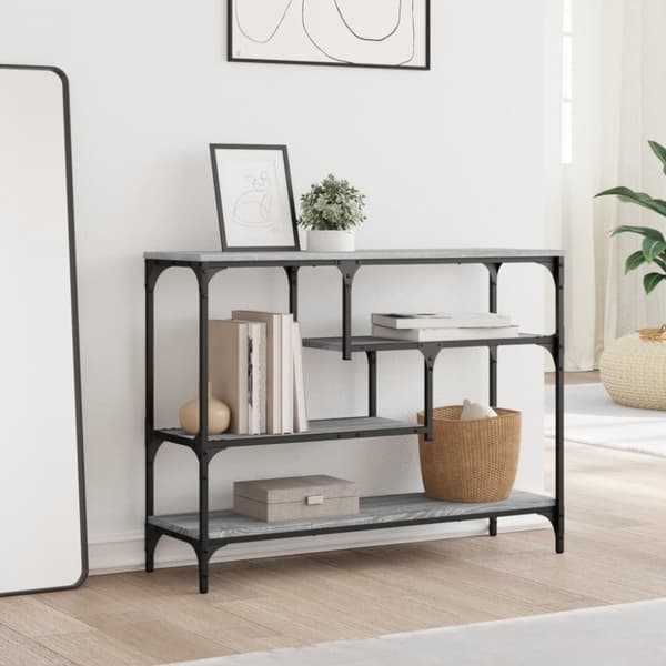 vidaXL Konsollbord grå sonoma 100x30x75 cm konstruert tre