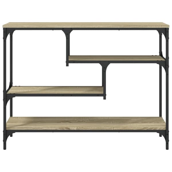 vidaXL Konsollbord sonoma eik 100x30x75 cm konstruert tre