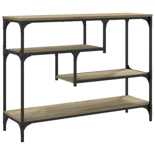 vidaXL Konsollbord sonoma eik 100x30x75 cm konstruert tre