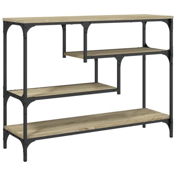 vidaXL Konsollbord sonoma eik 100x30x75 cm konstruert tre