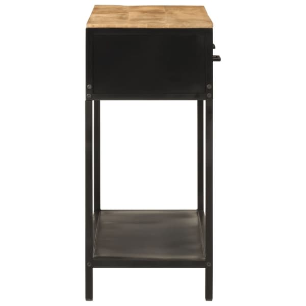vidaXL Konsolipöytä 100x35x76 cm täysi mangopuu ja rauta