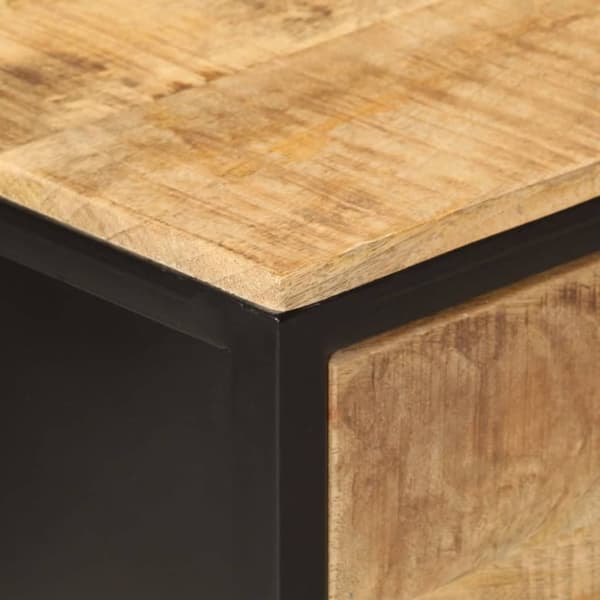 vidaXL Konsolipöytä 100x35x76 cm täysi mangopuu ja rauta