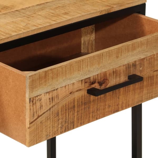 vidaXL Konsolipöytä 100x35x76 cm täysi mangopuu ja rauta