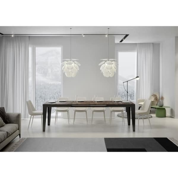 Tavolo allungabileBord Flame Evolution Walnut Top 90x160 Lång 264 Antracit ram