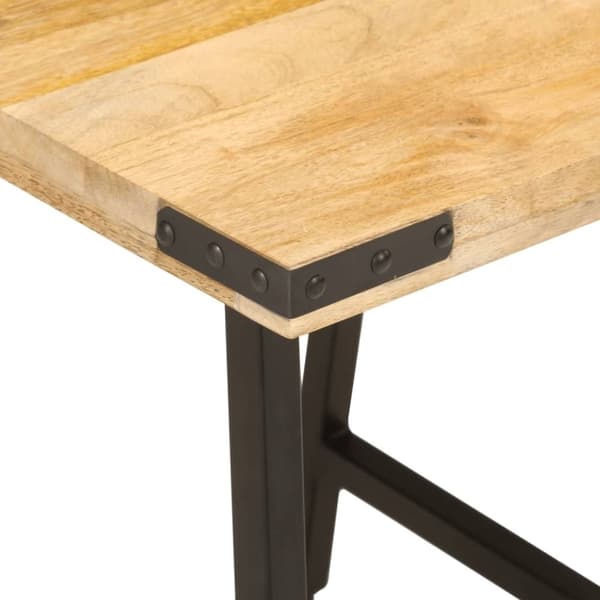 vidaXL Sidebord 45x45x50 cm heltre mango og jern